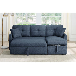 Upholstered Sectional & Pull Out Bed And Chaise Storage