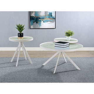 Shayne - Round Top Coffee Table With 2 Tier Design