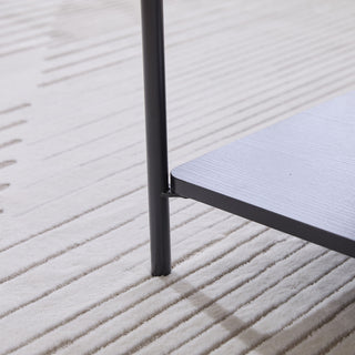 Upholstered Ottoman Coffee Table Foot Rest With Open Storage