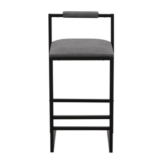 Elegant Bar Stool Set With Backrest And Footrest, Counter Height (Set of 2)