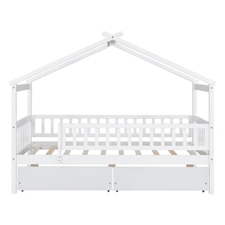 House Bed With 2 Drawers