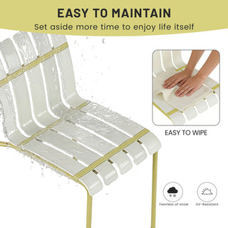 4 Piece Set Of Modern Color Block Designed Single Chairs