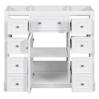Modern Bathroom Vanity Base Only With 1 Cabinet And 6 Drawers