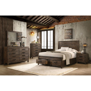 Bren - 8 Drawer Dresser With Mirror - Rustic Brown