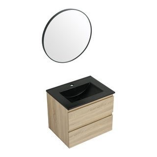 Wall Mounted Bathroom Vanity With Sink, 2 Soft Close Drawers
