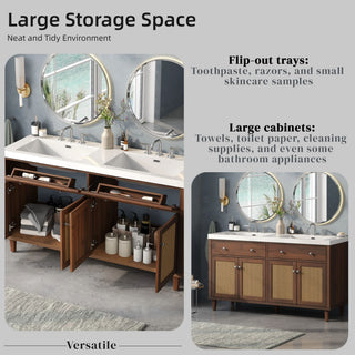 Bathroom Vanity With Double Sink, Large Storage Space