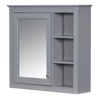 Wall Mounted Medicine Cabinet With Mirror And 3 Open Shelves