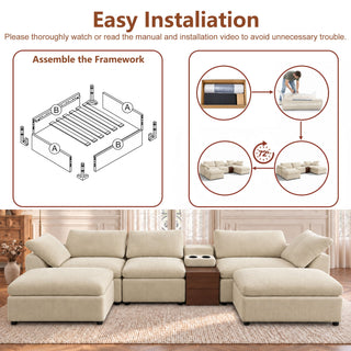 Modular Cloud Couch With Storage Console