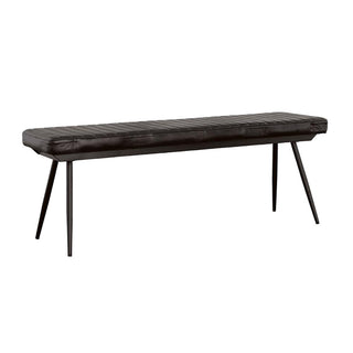 Tufted Cushion Side Bench - Black