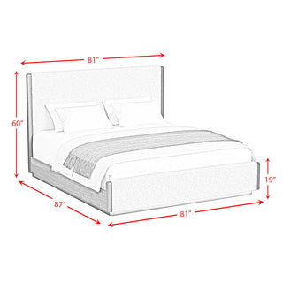 Brisbane - Upholstered Bedroom Set With Boucle And LED