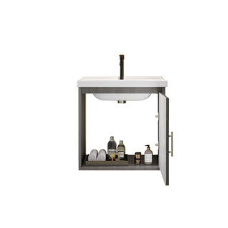 Floating Bathroom Vanity Combo, Wall Mounted Cabinet With Sink & Soft Close Doors For Small Bathrooms