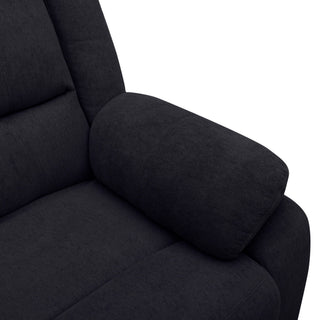 3 Seat Manual Reclining Sofa With Deep Recline - Black