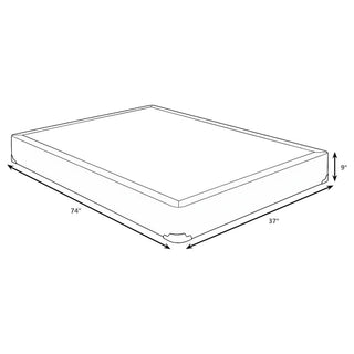 Maynard - Twin Standard Box Spring Foundation With Reinforced Support And Breathable Design - Gray