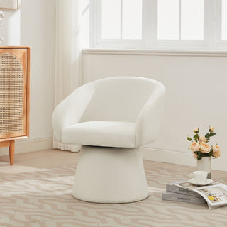 Modern Swivel Accent Chair With Ergonomic Barrel Design