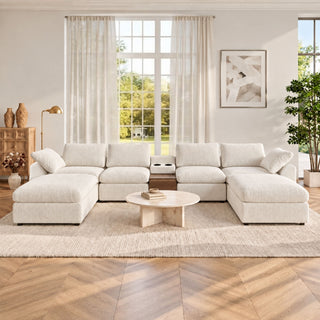 Modular Cloud Couch With Storage Console