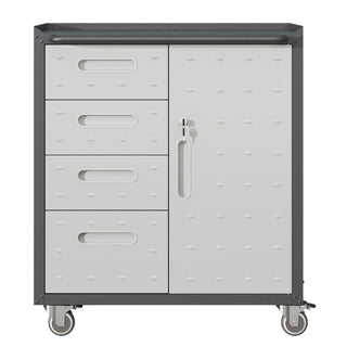Sturdy Metal Tool Storage Cabinet With Wheels Durable Garage, Office & Home Organizer Steel