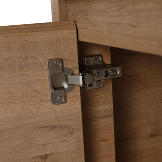 Wall Mounted Bathroom Vanity & Sink, Storage Shelves & Soft Close Door