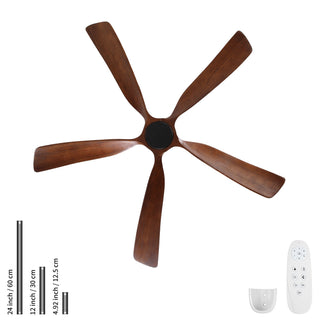 Ceiling Fan With Light And Remote Control, Noiseless, 6 Speeds Reversible, Quiet DC - Matte Black