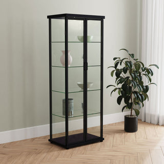 Nevra - 4 Shelf Display LED Curio Cabinet