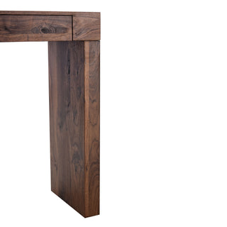Console Table With Double Drawers - Walnut