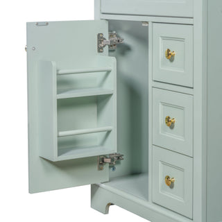 Modern Bathroom Vanity With Sink, 3 Drawers & Cabinet With 2 Tier Door Storage