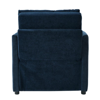 Upholstered Convertible Sleeper Sofa With 5 Position Backrest, Side Pockets, Storage