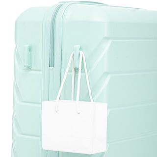 Hard Shell Luggage With Scratch Resistant Surface, 4 Wheels, Combination Lock & Side Hooks