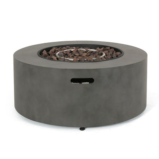 Round Iron Fire Pit With 40, 000 Btu