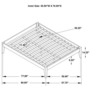 Sophie - Platform Bed Base With Slatted Design