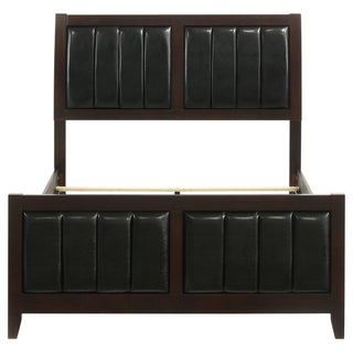 Full Panel Bed With Tufted Headboard Frame - Brown