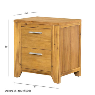 Nightstand - Natural Wood / Brown