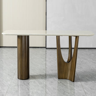 Console Table - Antique Bronze / Beige