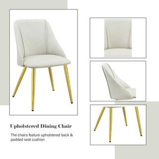 Gaines - Synthetic Leather Side Chair (Set of 2) - White