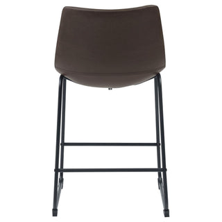 Armless Counter Height Stools (Set of 2) - Brown