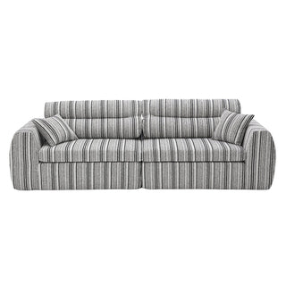 3 Seater, Couch With Throw Pillows For Living Room