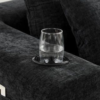 L - Shaped Sectional Sofa With Cup Holders & Side Pockets