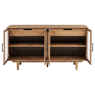 4 Door Sideboard With Dual Drawers - Natural
