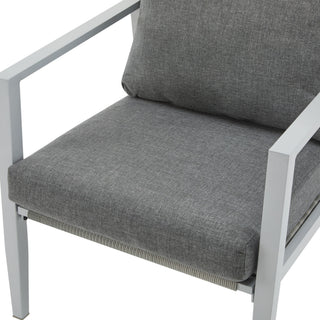 Modern Lounge Chair With Rope Accents And Cushions