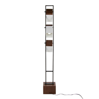 Bento - Contemporary Floor Lamp - Black / Walnut / White
