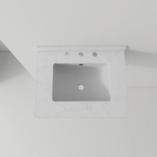 Basin Sink, 0.6" Ultra Thin Profile, Triple Faucet Holes, Sink Only