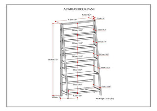 Acadian - Handcrafted Wide Bookcase