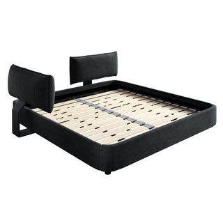 Cloud Bed Frame With Oversized Padded Movable Headboard