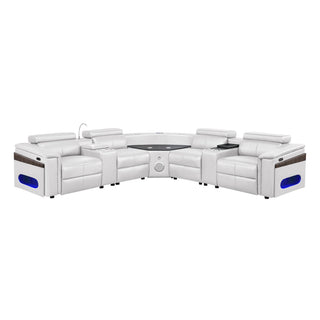 Nova - Sectional With Bluetooth Speaker, LED And Lifting Wine Cabinet