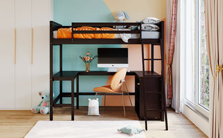 Loft Bed With Shelves With Desk