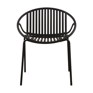 Stackable Outdoor Chairs With Breathable Plastic Backrest (Set of 2)