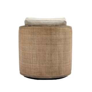 Barrel, Comfy Round Accent Sofa Chair With 360 Degree Swivel, Leisure Arm