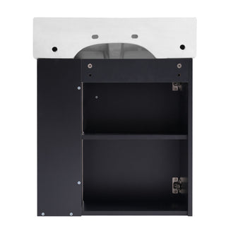 Modern Floating Bathroom Vanity With Ceramic Basin Perfect For Small Bathrooms