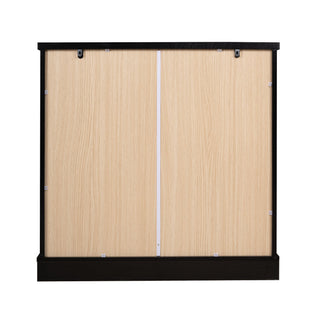 Sideboard Cabinet With 1 Drawer And 2 Arched Doors With Adjustable Shelves For Entryway - Black