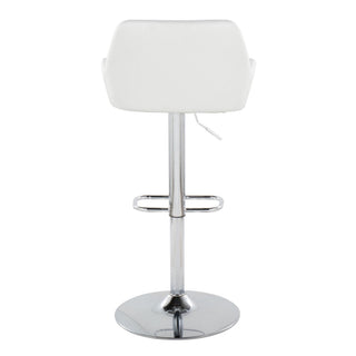 Daniella - Contemporary Adjustable Barstool With Swivel With Rounded Rectangle Footrest (Set of 2)