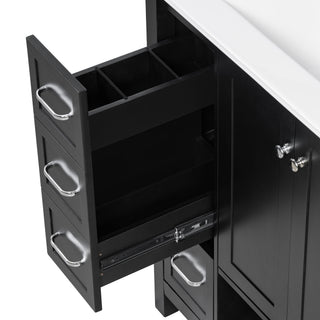 Bathroom Vanity With Sink Top, Bathroom Vanity Cabinet With 2 Doors And 2 Drawers, Open Shelf